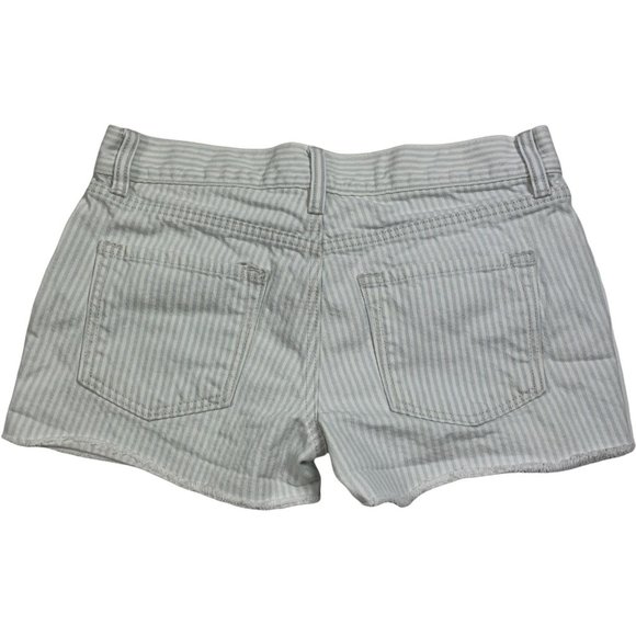 LOFT 25 / 0 Shorts Denim 31 X 3 Mini Stripe White - Picture 2 of 4